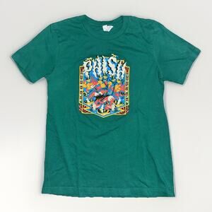 Phish Band T-Shirt Green Medium 18x26 Summer Tour 2012 Graphic Tee Psychedelic